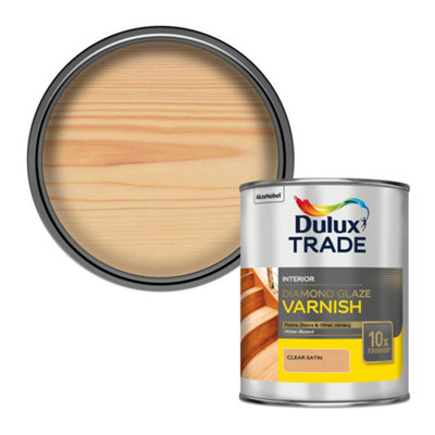 Dulux Trade Clear Diamond Glaze Varnish Satin 1L - Image 4
