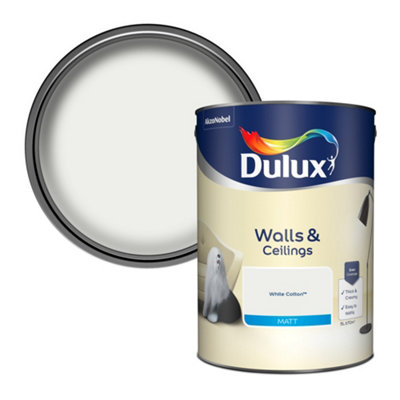 B&Q -  Walls & Ceilings White Cotton Matt Emulsion Paint5L