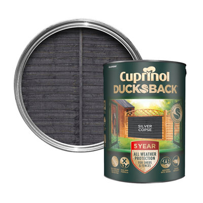 Cuprinol Ducksback Silver Copse Matt Exterior Wood Paint, 5L