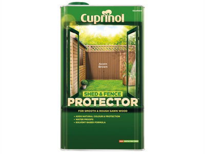 Cuprinol Shed And Fence Protector Acorn Brown 5 Litre