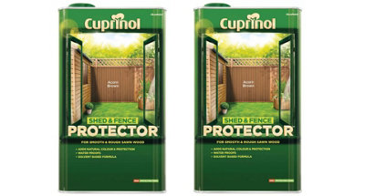 Cuprinol Shed And Fence Protector Acorn Brown 5L Pack Of 2