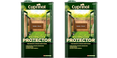 Cuprinol Shed And Fence Protector Golden Brown 5L Pack Of 2