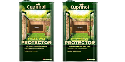 Cuprinol Shed And Fence Protector Chestnut 5L Pack Of 2