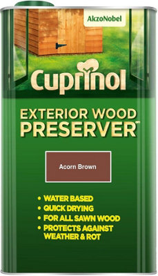 Cuprinol Exterior Wood Preserver Acorn Brown 5L