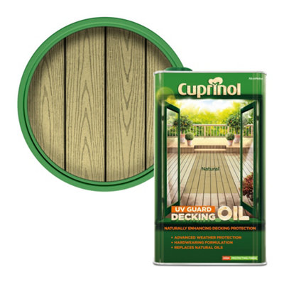 Cuprinol Uv Guard Natural Matt Uv Resistant Decking Wood Oil, 5L