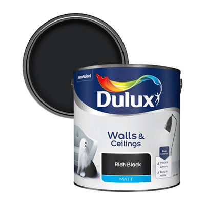 B&Q -  Walls & Ceilings Rich Black Matt Emulsion Paint2.5L