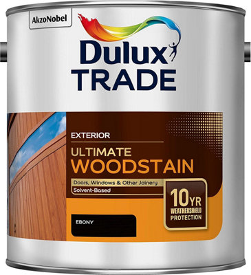 Dulux Trade Ultimate Weathershield WoodstainEbony2.5L from B&Q