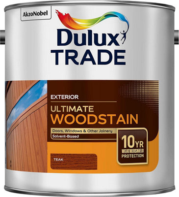 Dulux Trade Ultimate Weathershield WoodstainTeak2.5L from B&Q