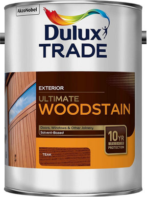 Dulux Trade Ultimate Weathershield WoodstainTeak5L from B&Q