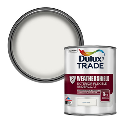 Dulux Trade Weathershield Metal & Wood Undercoat, 1L Brilliant White