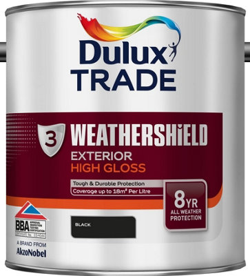 Dulux Trade Weathershield Gloss - 2.5L Black