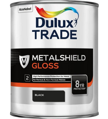 Dulux Trade Metalshield GlossBlack1L from B&Q