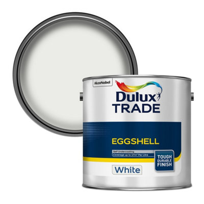 Dulux Trade Eggshell Metal & Wood Paint, 2.5L Eggshell White