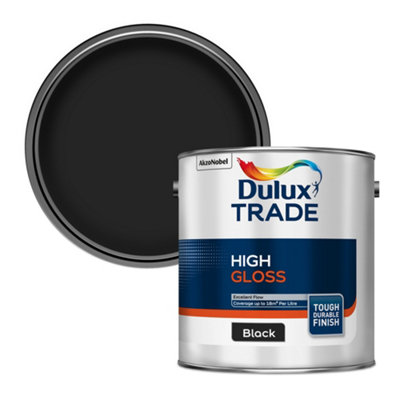 Dulux Trade Black Gloss Metal & Wood Paint2.5L from B&Q