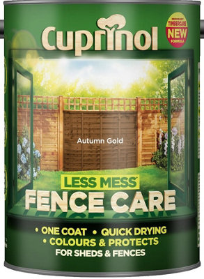 Cuprinol Less Mess Fence Care - Autumn Gold - 5L