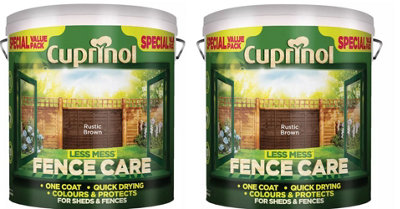 Cuprinol Less Mess Fence Care Rustic Brown 6L Pack Of 2