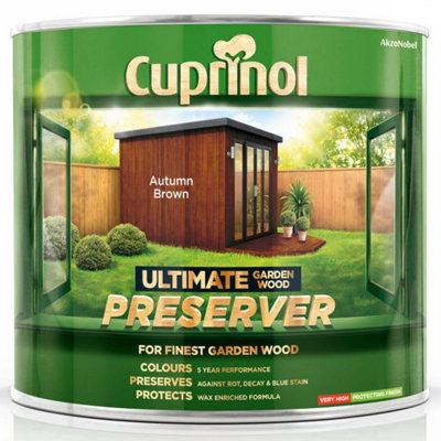 Cuprinol Ultimate Garden Wood Preserver 1L All Colours Autumn Brown