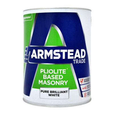Armstead Trade Pliolite Masonry Paint Brilliant White 5 Litres - Image 3