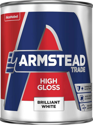 B&Q -  Armstead Brilliant White High Gloss 1L