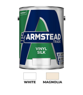 Armstead Trade Vinyl SilkWhite5 Litre from B&Q