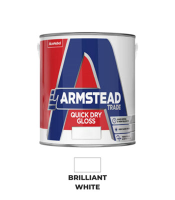 Armstead Trade Quick Dry GlossBrilliant White5 Litre from B&Q