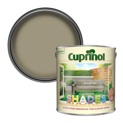 Cuprinol Garden Shades Olive Garden Matt Multi-Surface Exterior Wood Paint, 2.5L Tin