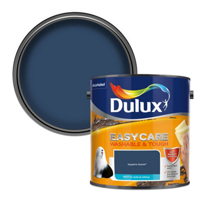 Dulux Easycare Washable & Tough Matt Wall & Ceiling Emulsion Paint, 2.5L Sapphire Salute