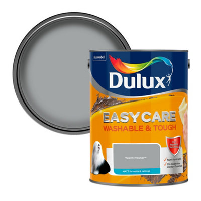 B&Q -  Easycare Washable & Tough Warm Pewter Matt Wall & Ceiling Emulsion Paint5L