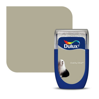 Dulux Standard Overtly Olive Matt Wall & Ceiling Emulsion Paint30Ml Tester Pot from B&Q