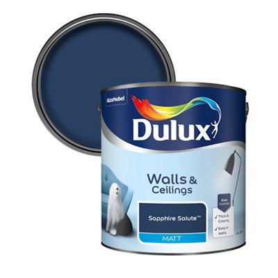 B&Q -  Walls & Ceilings Sapphire Salute Matt Emulsion Paint2.5L
