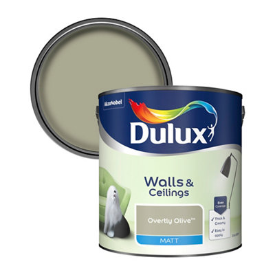 B&Q -  Walls & Ceilings Overtly Olive Matt Emulsion Paint2.5L