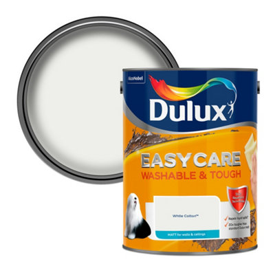 B&Q -  Easycare Washable & Tough White Cotton Matt Wall & Ceiling Emulsion Paint5L