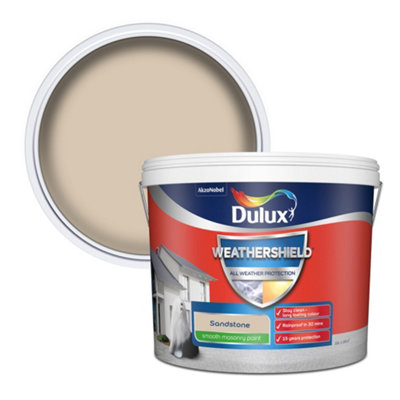 Dulux Weathershield Sandstone Smooth Matt Masonry Paint10L from B&Q