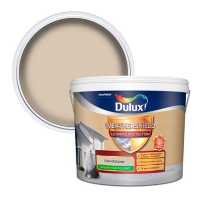 Dulux Weathershield Ultimate Sandstone Smooth Matt Masonry Paint10L from B&Q