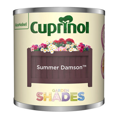 Cuprinol Garden Shades Summer Damson Matt Multi-Surface Garden Wood Paint, 125Ml Tester Pot