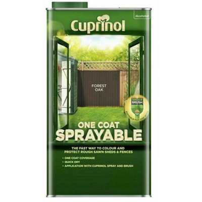 Cuprinol One Coat Sprayable Fence Treatment Forest Oak 5L