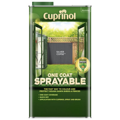 Cuprinol One Coat Sprayable Fence Treatment Silver Copse 5L