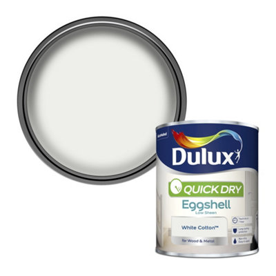 Dulux 5358168 Quick Dry Eggshell Paint - White Cotton - 750ML - Image 6