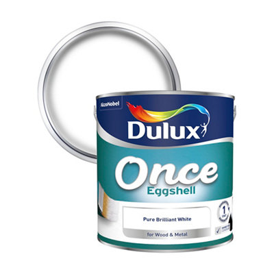 Dulux Pure Brilliant White Once Eggshell Brilliant White 2.5L - Image 2