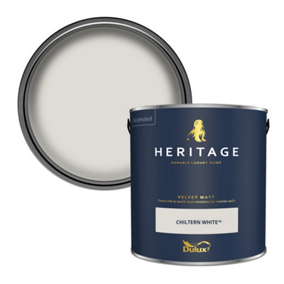 Dulux Heritage Chiltern White Velvet Matt Wall Paint2.5L from B&Q