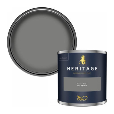 Dulux Trade Heritage Velvet Matt Emulsion Lead Grey - 2.5ltr - Image 3