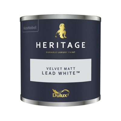 Dulux Trade Dulux Heritage Velvet Matt125Ml Tester PotLead White from B&Q