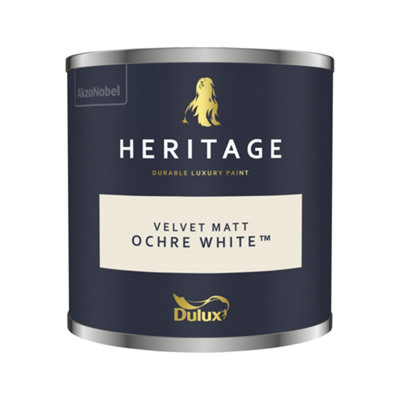 Dulux Trade Dulux Heritage Velvet Matt125Ml Tester PotOchre White from B&Q