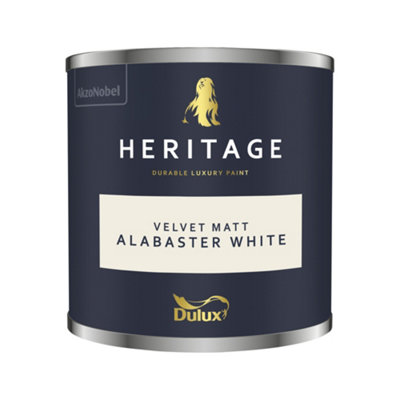 Dulux Trade Dulux Heritage Velvet Matt125Ml Tester PotAlabaster White from B&Q