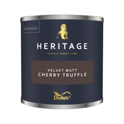 Dulux Trade Dulux Heritage Velvet Matt125Ml Tester PotCherry Truffle from B&Q