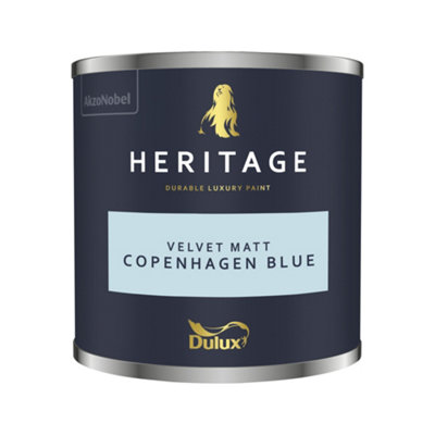 Dulux Trade Dulux Heritage Velvet Matt125Ml Tester PotCopenhagen Blue from B&Q
