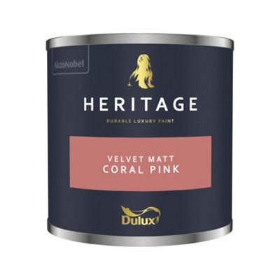 Dulux Trade Dulux Heritage Velvet Matt125Ml Tester PotCoral Pink from B&Q