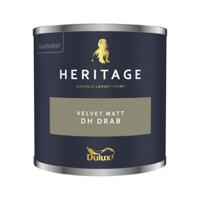 Dulux Trade Dulux Heritage Velvet Matt125Ml Tester PotDh Drab from B&Q