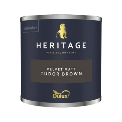 Dulux Trade Dulux Heritage Velvet Matt125Ml Tester PotTudor Brown from B&Q
