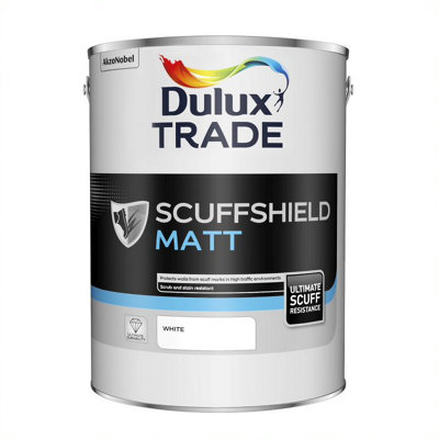 Dulux Trade Scuffshield MattWhite5 Litres from B&Q